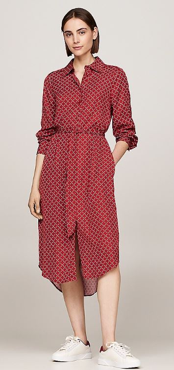 VESTIDO TOMMY HILFIGER DIAMOND MONOTYPE MUJER - Main Image