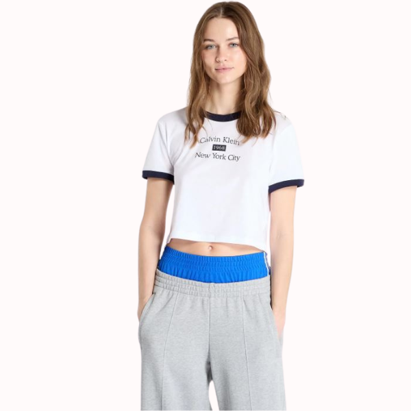 Ropa Camisetas Ck Mujer CAMISETA CALVIN KLEIN DRAPEY CROP MUJER