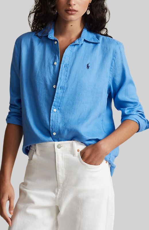 CAMISA POLO RALPH LAUREN SLEEVE-BUTTON MUJER