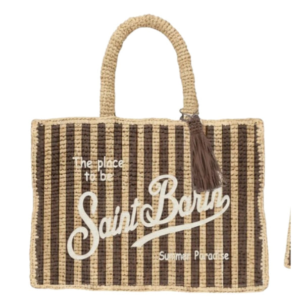 BOLSO SAINT BARTH RAFFIA VANITY  STRIPES MINI V 18 MUJER