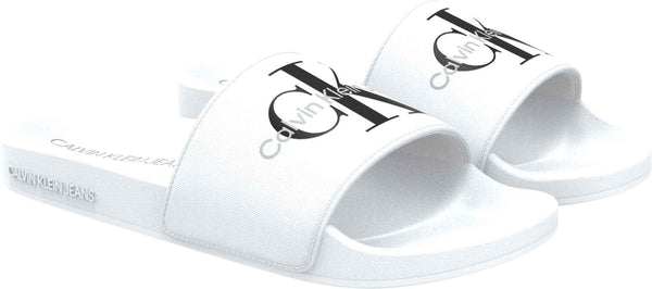 CHANCLA CALVIN KLEIN SLIDE MONOGRAM MUJER