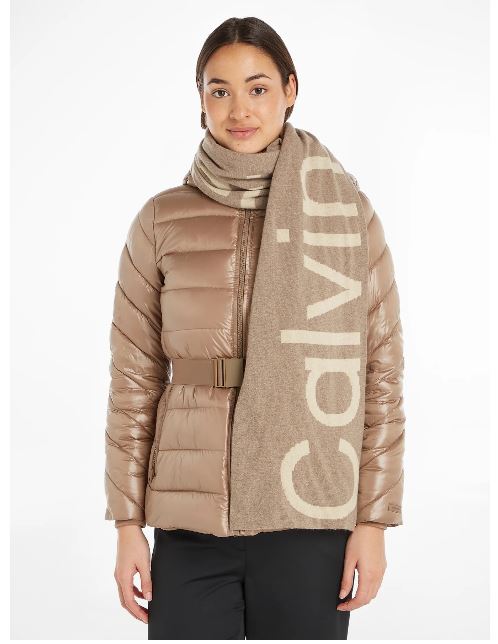 BUFANDA CALVIN KLEIN LOGO  MUJER