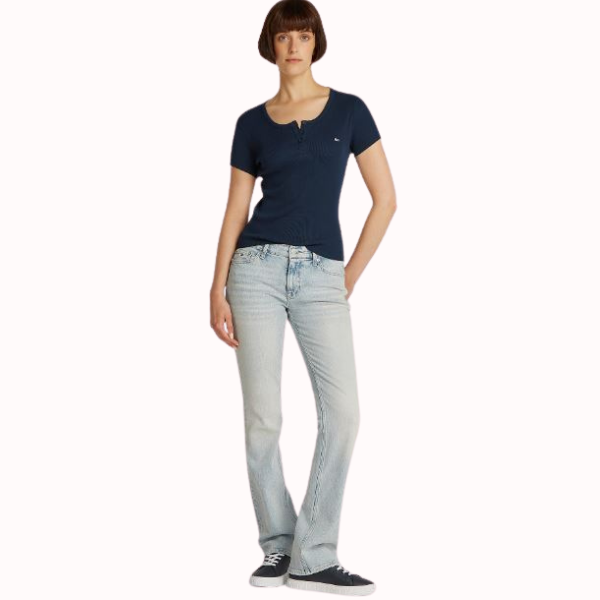 CAMISETA TOMMY JEANS SLIM BUTTON MUJER