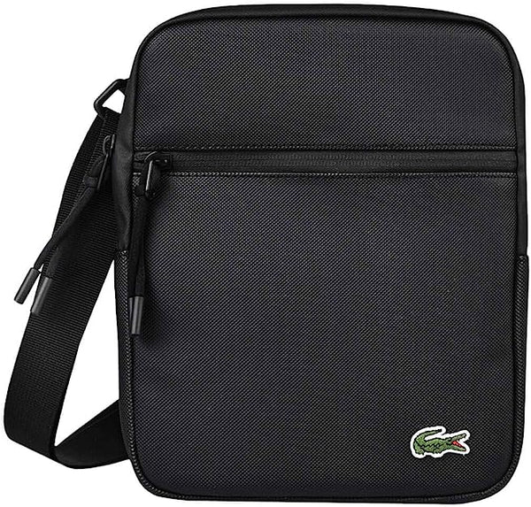 BOLSO LACOSTE FLAT CROSSOVER NEGRO PARA HOMBRE