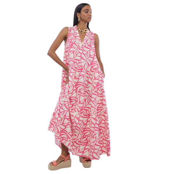 VESTIDO LOLA CASADEMUNT PICO HOJAS MUJER