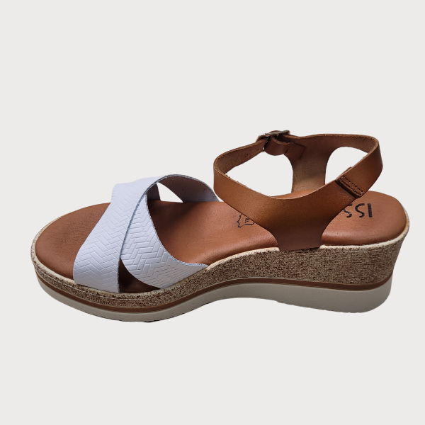 ZAPATO ISSA MIEL CUÑA MEDIA PIEL MUJER