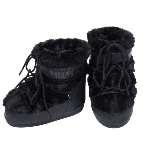 BOTAS ICON LOW BLACK DE PELO SINTÉTICO