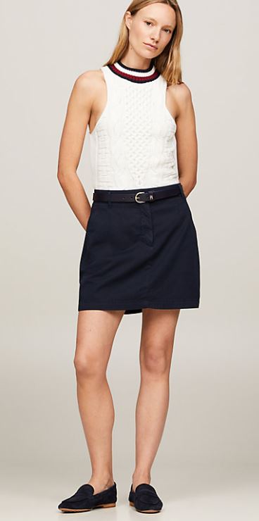 FALDA TOMMY HILFIGER COTTON CHINO MUJER