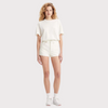 SHORT LEVI'S® RIBCAGE Z1845 STONEWASH  WHITE MUJER