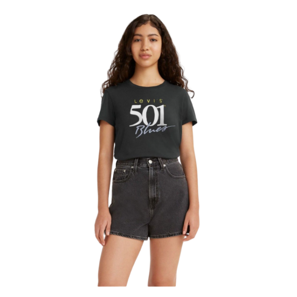 CAMISETA LEVI'S® THE PERFECT 501 BLUES BLACK MUJER