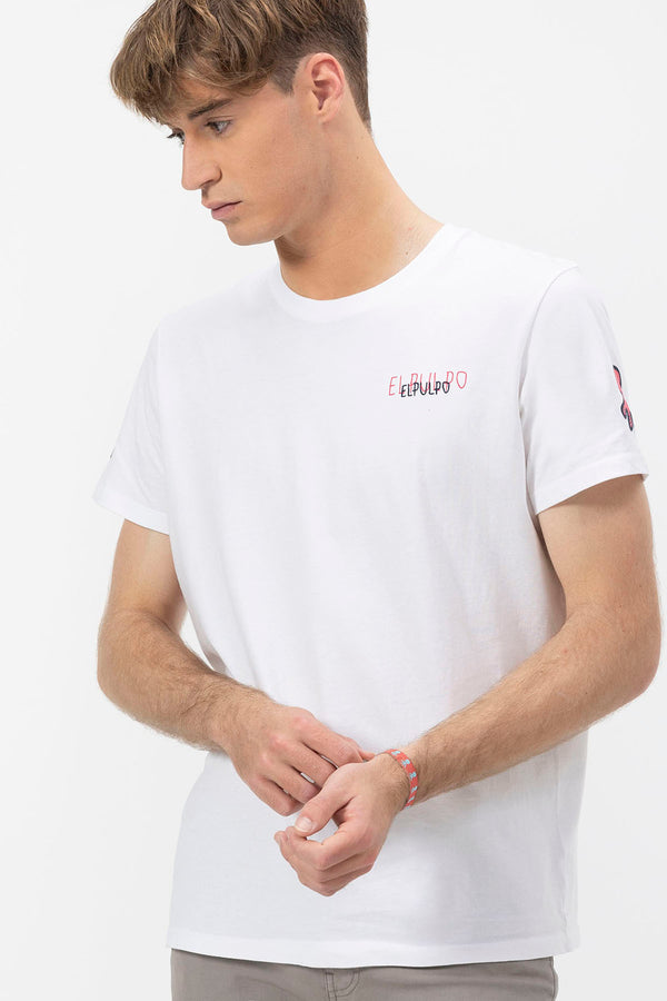 CAMISETA ELPULPO TRIPLE LOGO DIBUJADO HOMBRE