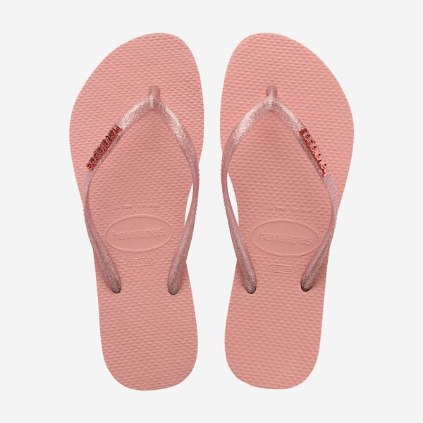 CHANCLA HAVAIANAS SLIM LOGO METALLIC MUJER