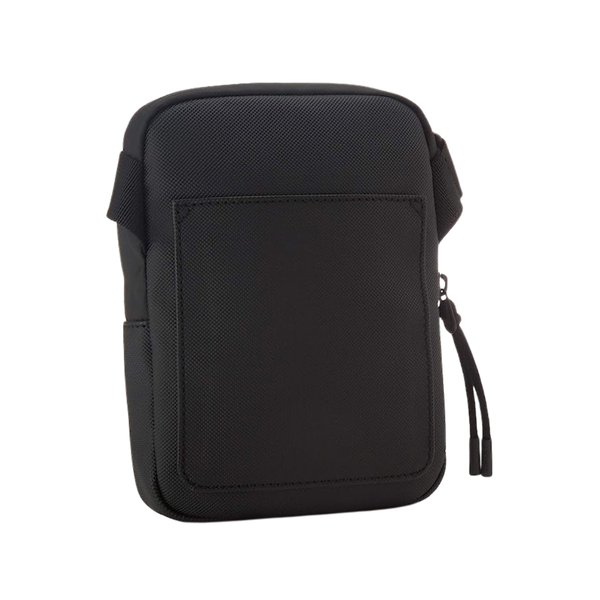 BOLSO LACOSTE FLAT CROSSOVER NEGRO