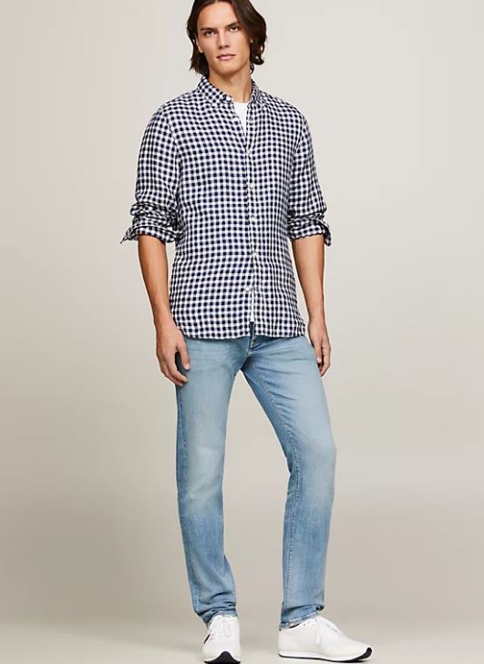 CAMISA TOMMY HILFIGER LINEN GINGHAM HOMBRE