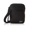 BOLSO LACOSTE FLAT CROSSOVER NEGRO