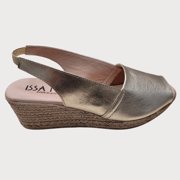 ZAPATO ISSA MIEL CUÑA PIEL MUJER