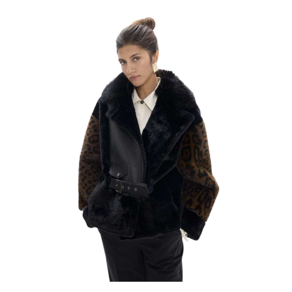 ABRIGO LOLA CASADEMUNT COMBI ANIMAL 45A MUJER