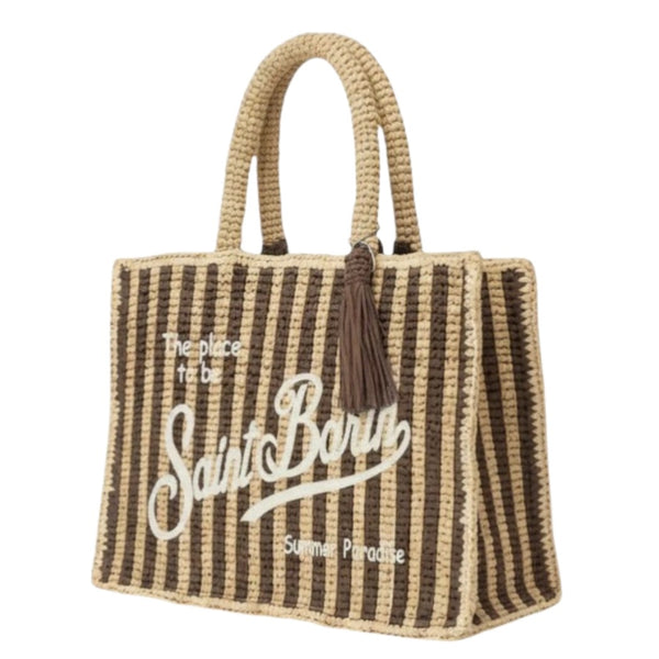 BOLSO SAINT BARTH RAFFIA VANITY  STRIPES MINI V 18 MUJER