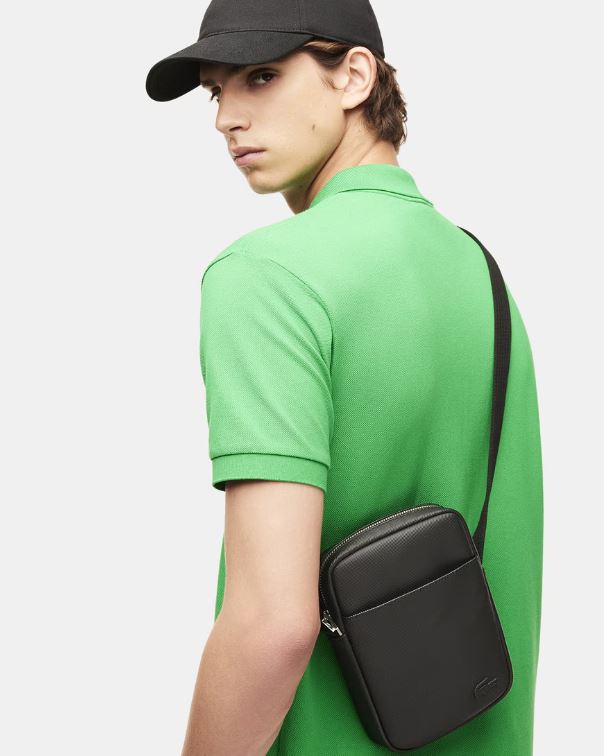 BANDOLERA LACOSTE SLIM VERTICAL HOMBRE