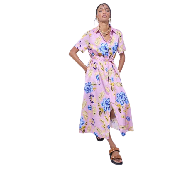 VESTIDO LOLA CASADEMUNT SATEN FLORAL MUJER