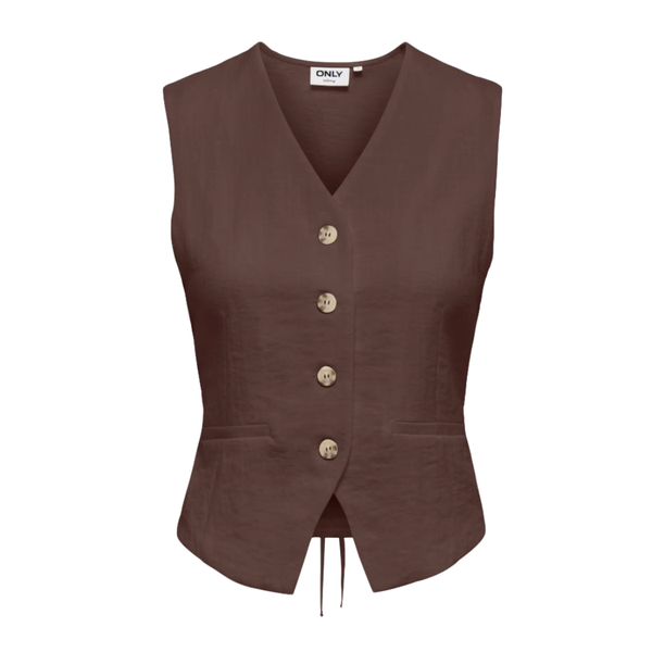 CHALECO ONLY ONLITA S/L LINEN LOOK MUJER