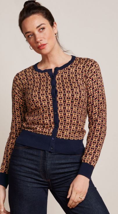 JERSEY KING LOUIE CARDI ROUNDNECK MUJER