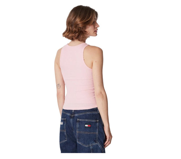CAMISETA ESSENTIAL RIB TOMMY HILFIGER MUJER