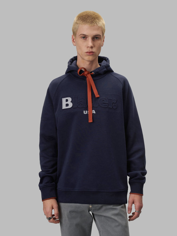 SUDADERA BLAUER CHIUSA CAPUCHA  HOMBRE