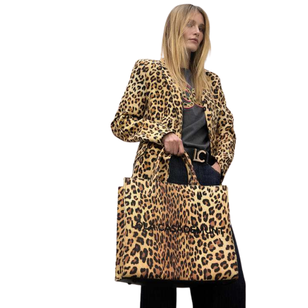 BOLSO LOLA CASADEMUNT TOTE LEOPARDO MUJER