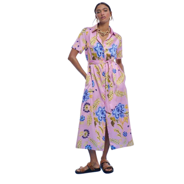 VESTIDO LOLA CASADEMUNT SATEN FLORAL MUJER