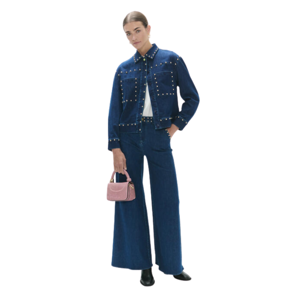 CHAQUETA LOLA CASADEMUNT DENIM TACHAS MUJER