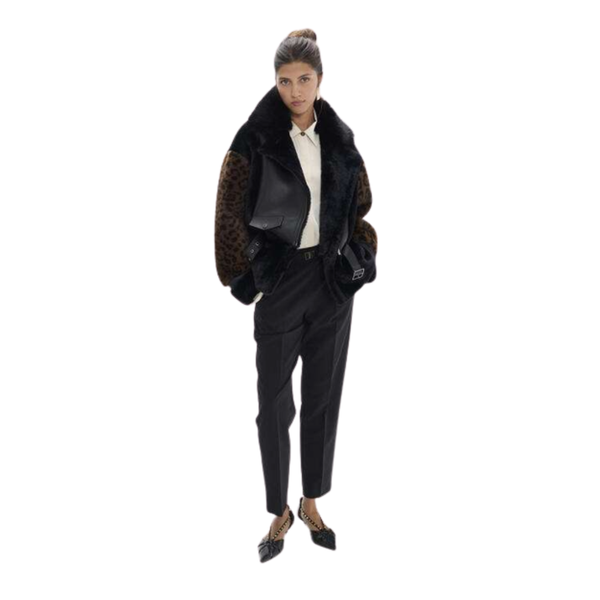 ABRIGO LOLA CASADEMUNT COMBI ANIMAL 45A MUJER