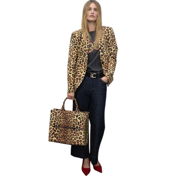 BOLSO LOLA CASADEMUNT TOTE LEOPARDO MUJER