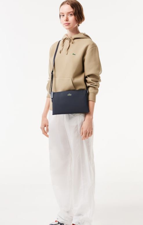 BOLSO FLAT CROSSOVER LACOSTE MUJER