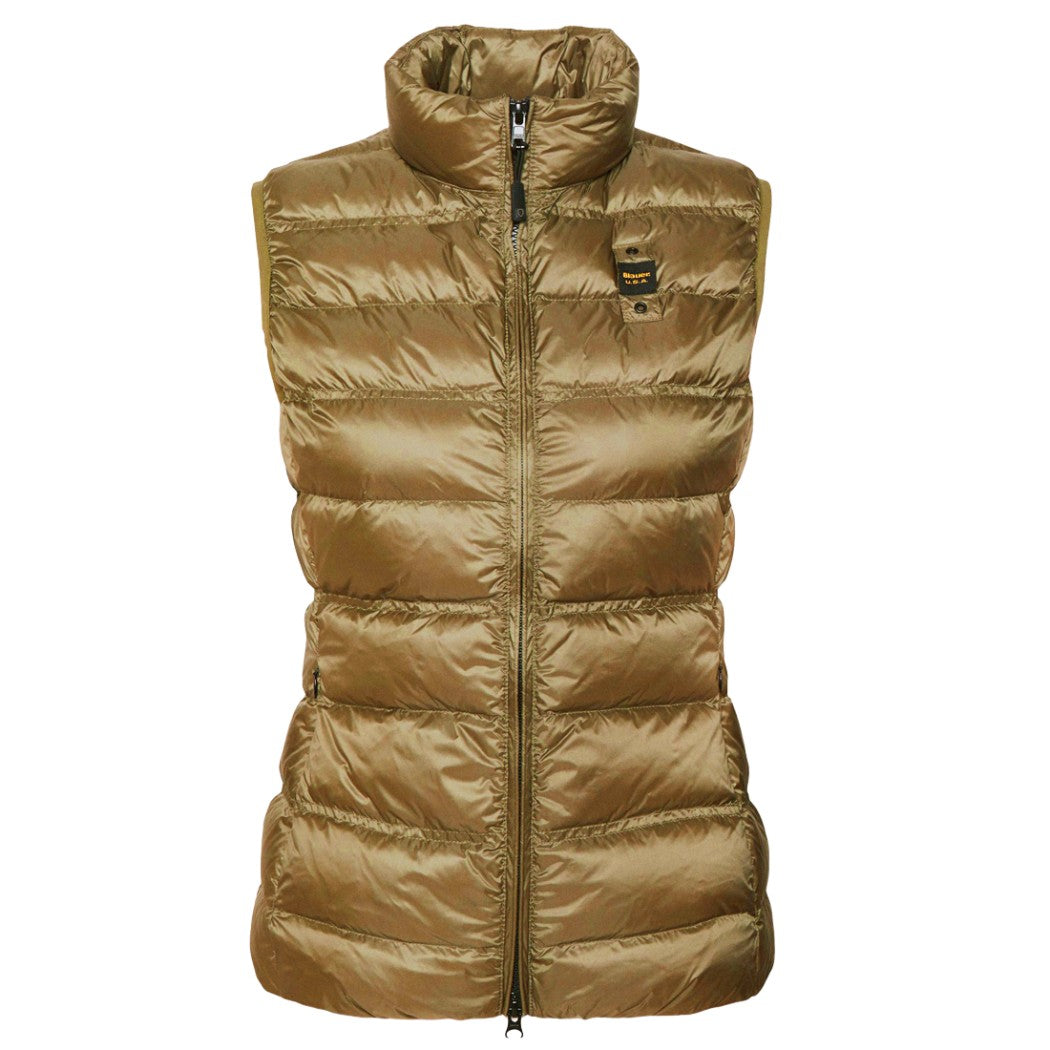CHAQUETA BLAUER SIN MANGAS PLUMAS  MUJER