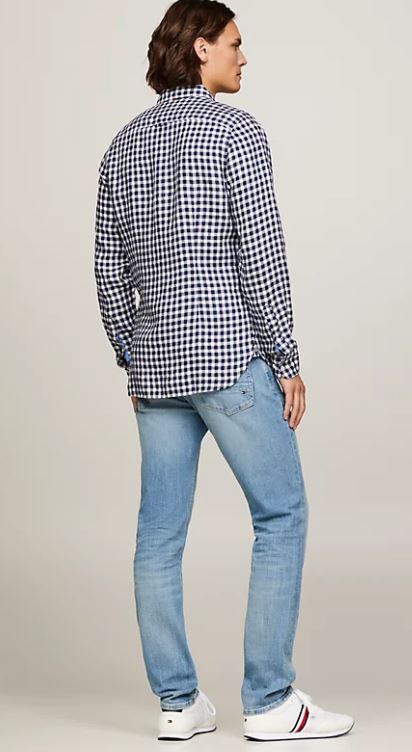 CAMISA TOMMY HILFIGER LINEN GINGHAM HOMBRE
