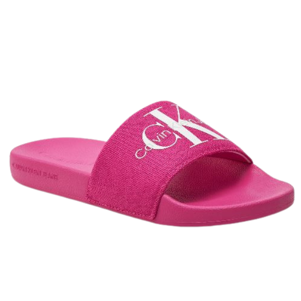 CHANCLA CALVIN KLEIN SLIDE MONOGRAM MUJER