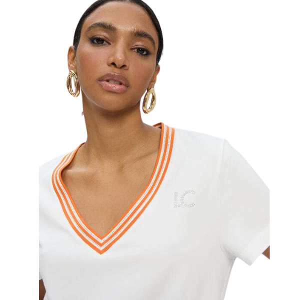 CAMISETA LOLA CASADEMUNT PICO BANDA MUJER