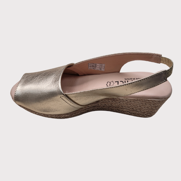 ZAPATO ISSA MIEL CUÑA PIEL MUJER