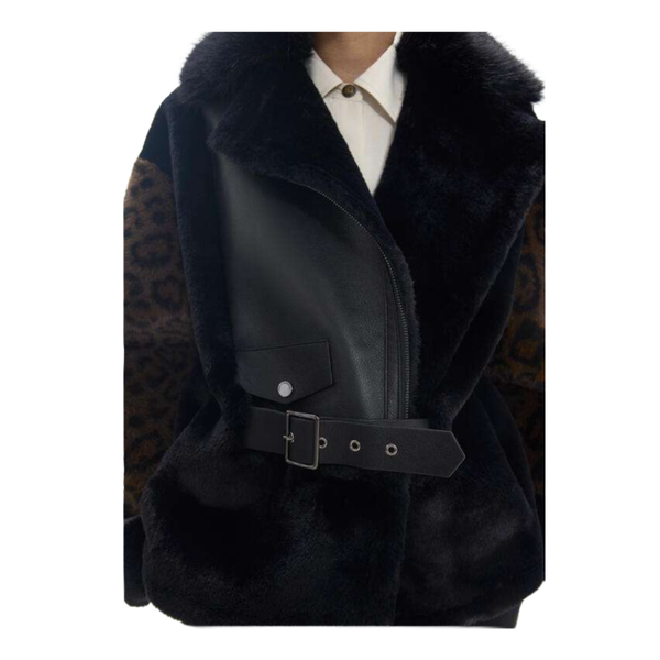 ABRIGO LOLA CASADEMUNT COMBI ANIMAL 45A MUJER