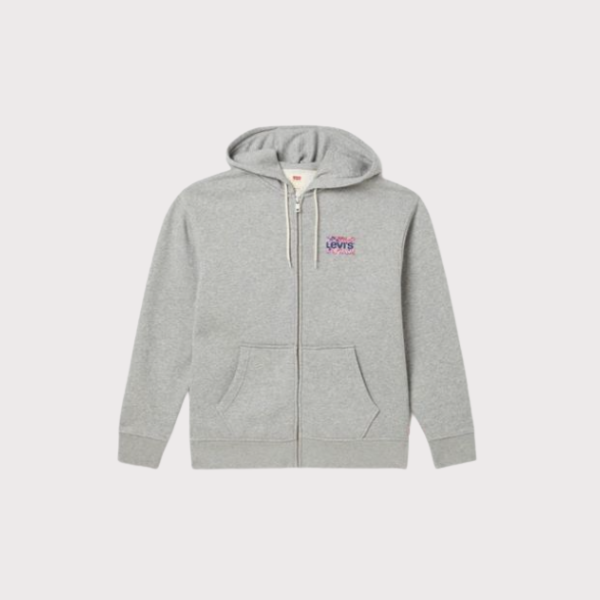 SUDADERA LEVI'S® RELAXED GRAPHIC ZIPUP GREY HOMBRE