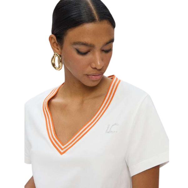 CAMISETA LOLA CASADEMUNT PICO BANDA MUJER
