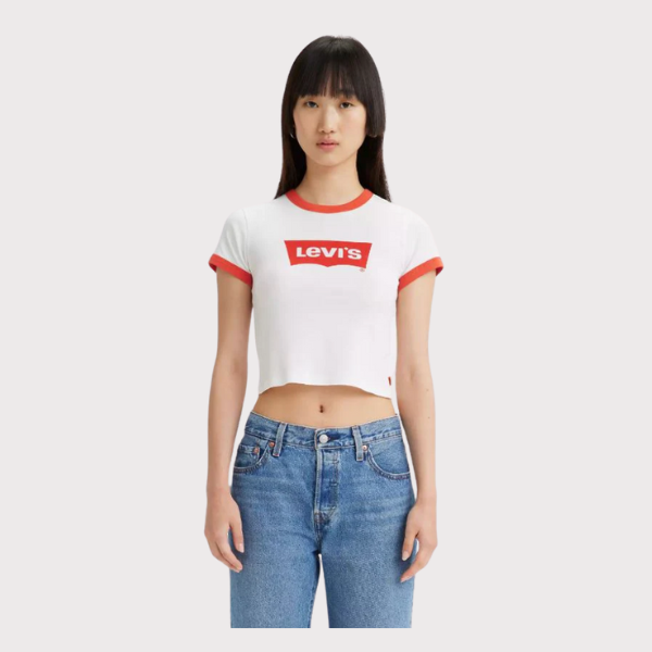 CAMISETA LEVI'S®GRAPHIC RINGER ORANGE MUJER