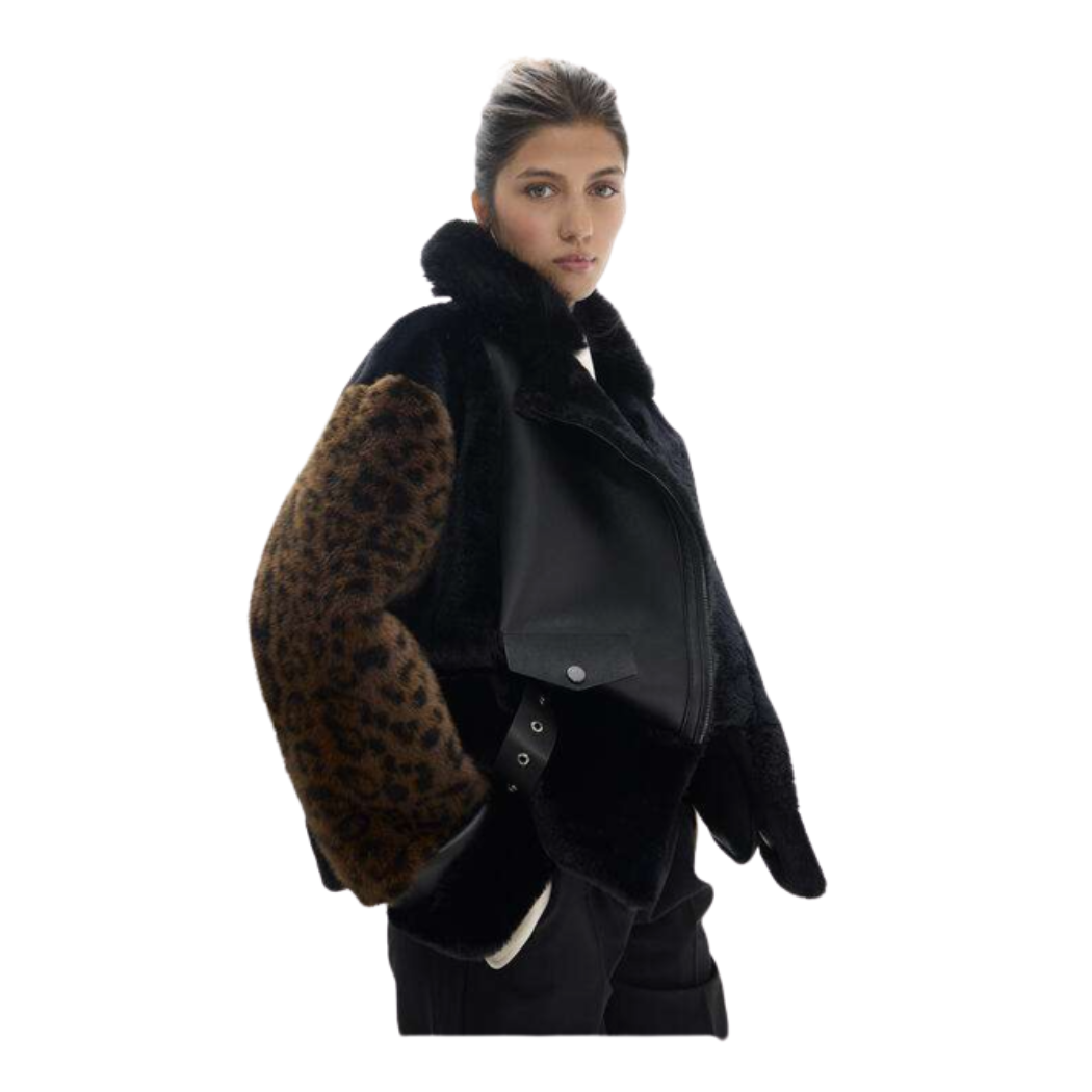 ABRIGO LOLA CASADEMUNT COMBI ANIMAL 45A MUJER