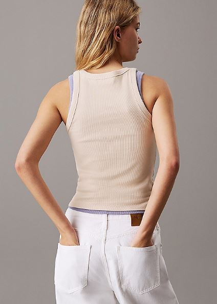 TOP CALVIN KLEIN VARSITY RIB TANK MUJER