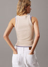 TOP CALVIN KLEIN VARSITY RIB TANK MUJER