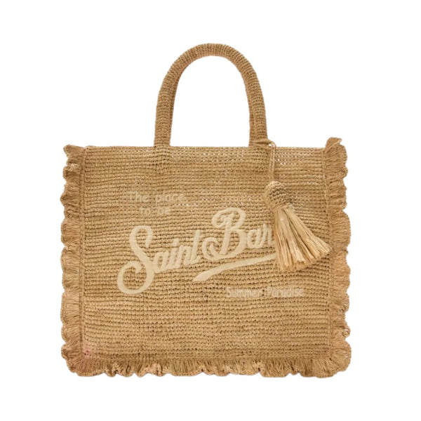 BOLSO SAINT BARTH RAFFIA VOLANT MIDI MUJER