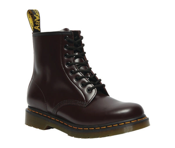 BOTAS DR. MARTENS 1460 BURGUNDY SMOOTH  MUJER