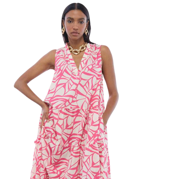 VESTIDO LOLA CASADEMUNT PICO HOJAS MUJER