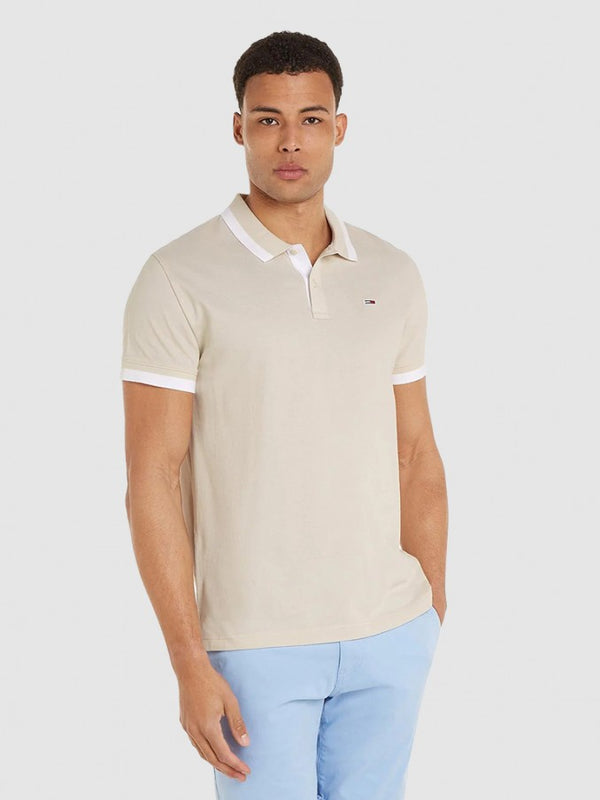 POLO TOMMY JEANS REG SOLID TIPPED HOMBRE